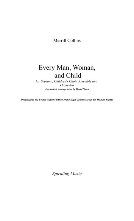Every Man, Woman, And Child - Orchestral Score And Parts - Bb Major
